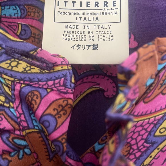 Dolce And Gabbana 100% Silk Button Up Paisley Blouse Size 26/40 - Picture 12 of 13